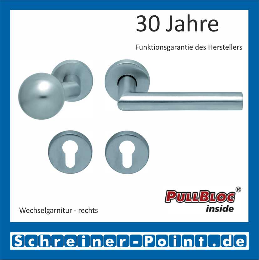 Scoop Thema PullBloc Rundrosettengarnitur, Rosette Edelstahl matt